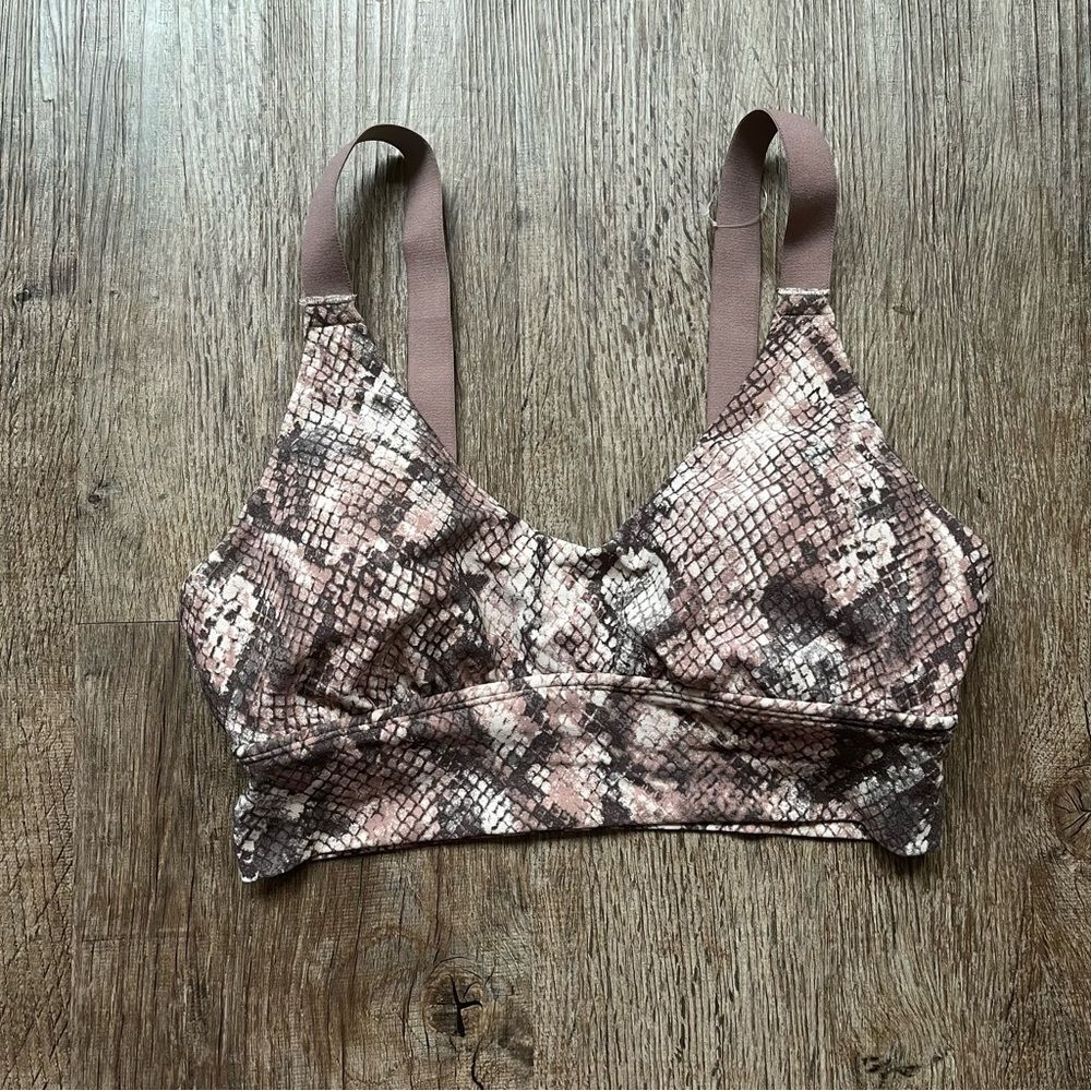 Offline by Aerie Real Me Snakeskin Sports Bra